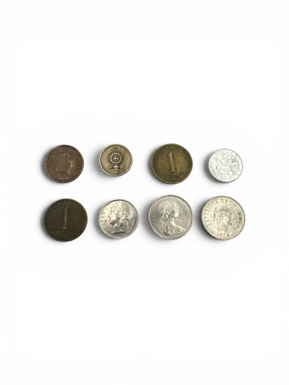 90 Mixed World Coins Foreign Coin Lot 20+ Countries Estate Collection Bulk